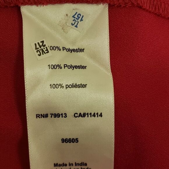 Motherhood Maternity V-neck pullover fushia blouse - Picture 3 of 6